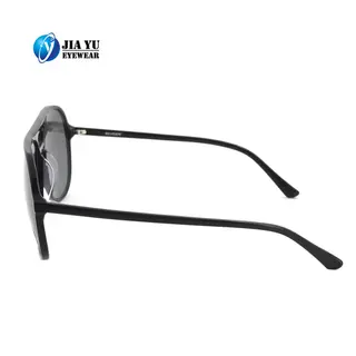 High Quality Handmade Double Bridge Round Acetate Men Sunglasses